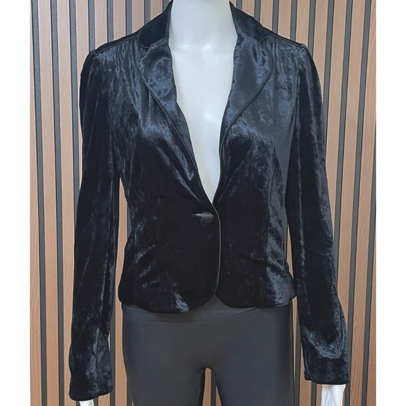 Express Jackets & Blazers - Express Women's S Black Blazer Velvet Rayon Coat Chic‎ Casual Career Business